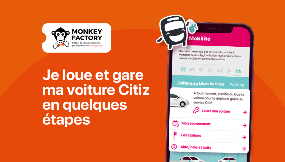 Réserver et déverrouiller une voiture en libre-service Citiz avec le Compte Mobilité