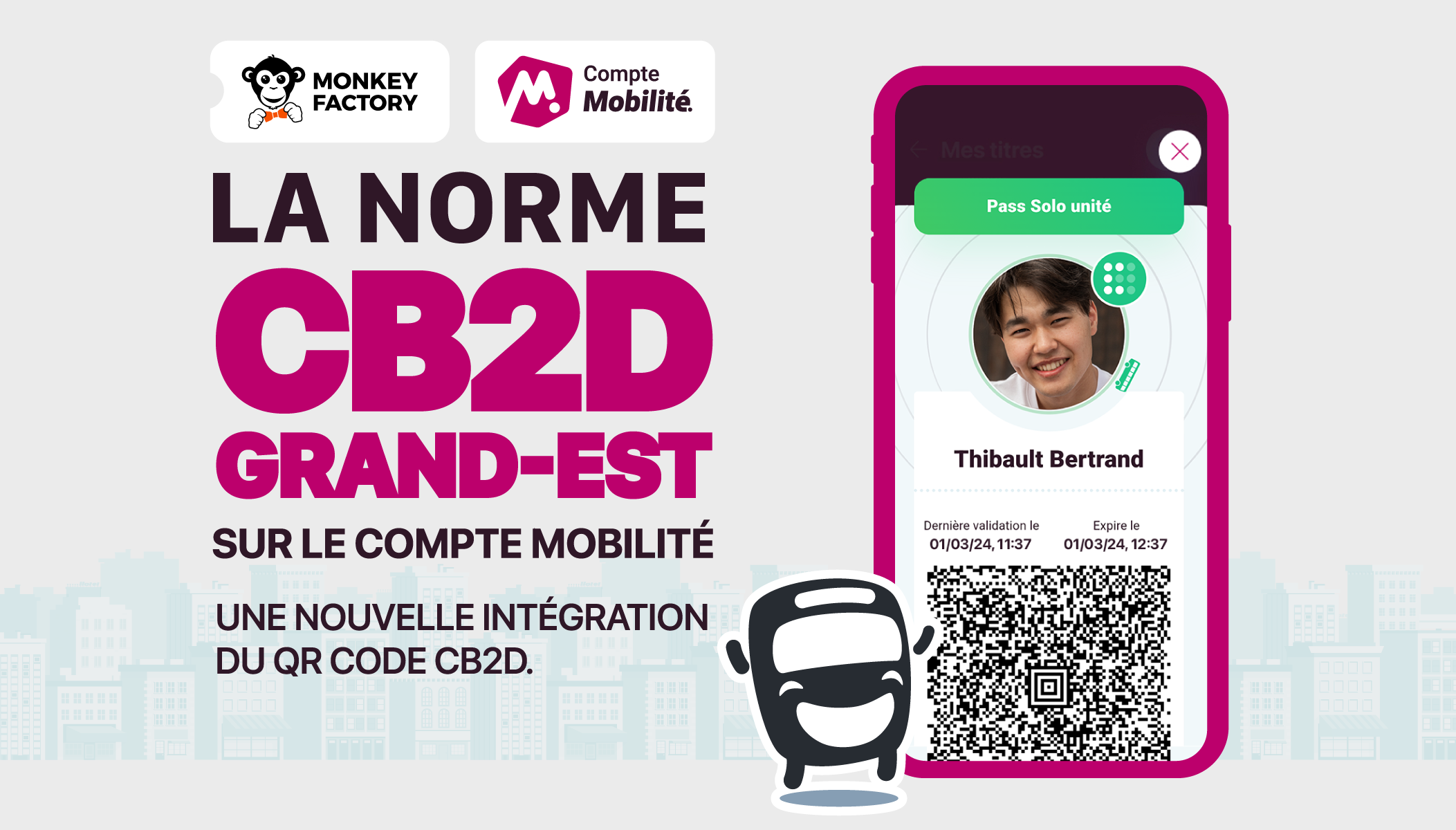 Intégration de la norme CB2D RGE sur le Compte Mobilité de l’agglomération de Mulhouse.